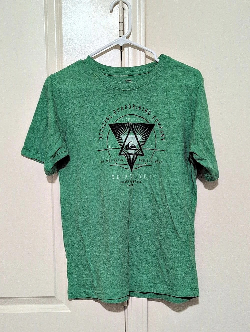 Quiksilver Official Boardriding Company Graphic Tee Green Size L